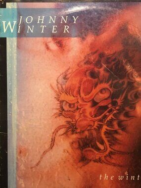 johnny winter of 88 mint lp - texas guitar slinger blues rock rain lighting